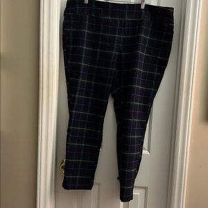Crown & Ivy Dark Plaid Pants